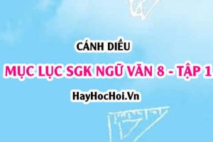 Mục lục Ngữ Văn 8 Cánh Diều Tập 1 SGK